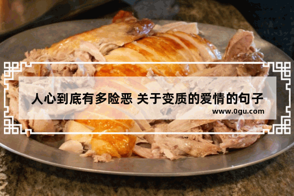 人心到底有多险恶 关于变质的爱情的句子