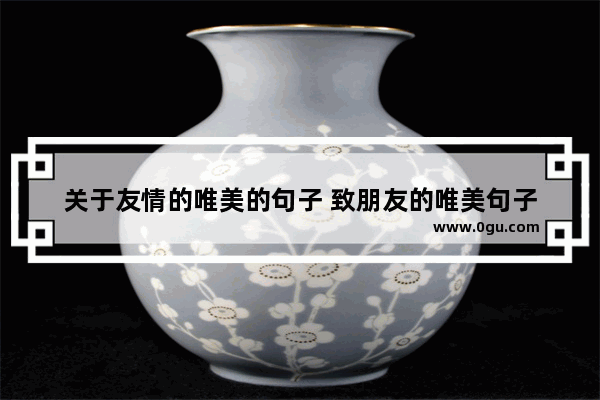 关于友情的唯美的句子 致朋友的唯美句子