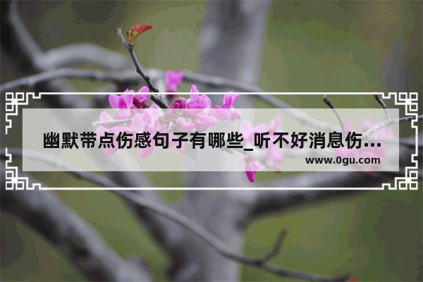 幽默带点伤感句子有哪些_听不好消息伤感的文案短句子