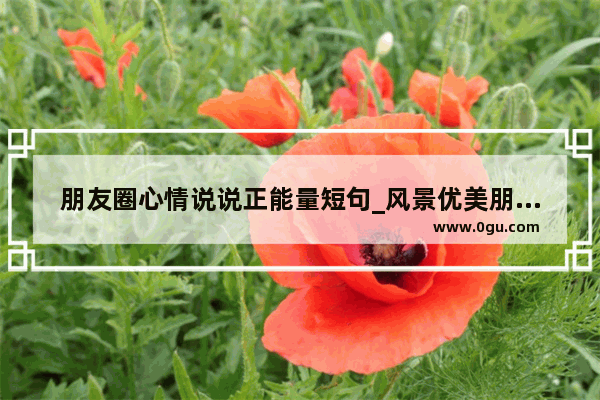 朋友圈心情说说正能量短句_风景优美朋友圈句子