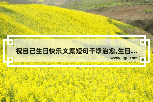 祝自己生日快乐文案短句干净治愈,生日经典句子祝福自己