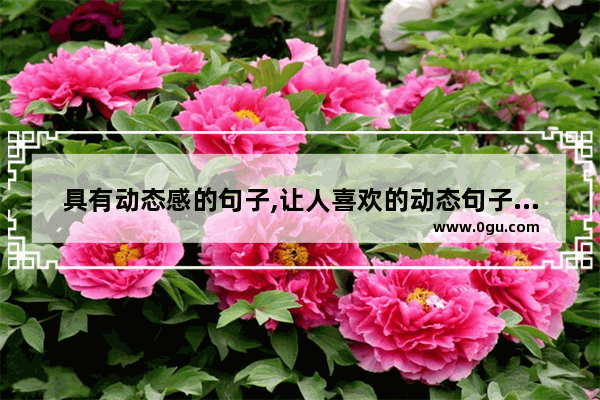 具有动态感的句子,让人喜欢的动态句子短句