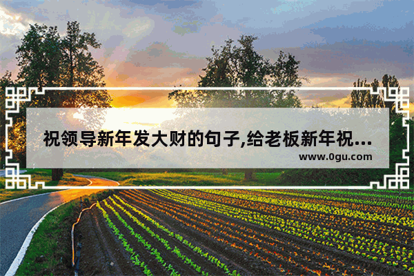 祝领导新年发大财的句子,给老板新年祝福搞笑句子