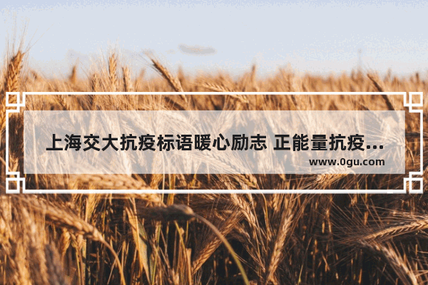 上海交大抗疫标语暖心励志 正能量抗疫句子励志短句子