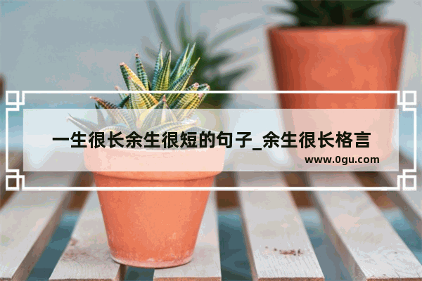 一生很长余生很短的句子_余生很长格言