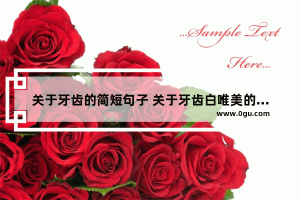 关于牙齿的简短句子 关于牙齿白唯美的句子