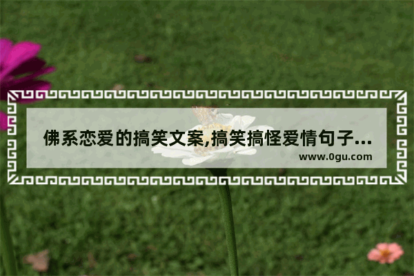 佛系恋爱的搞笑文案,搞笑搞怪爱情句子大全