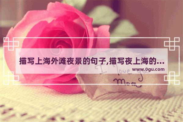 描写上海外滩夜景的句子,描写夜上海的唯美句子