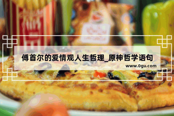 傅首尔的爱情观人生哲理_原神哲学语句