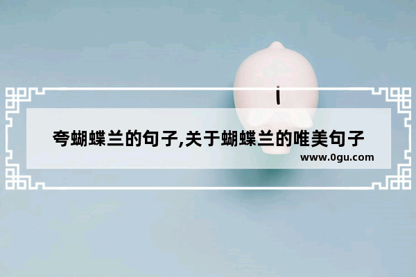 夸蝴蝶兰的句子,关于蝴蝶兰的唯美句子