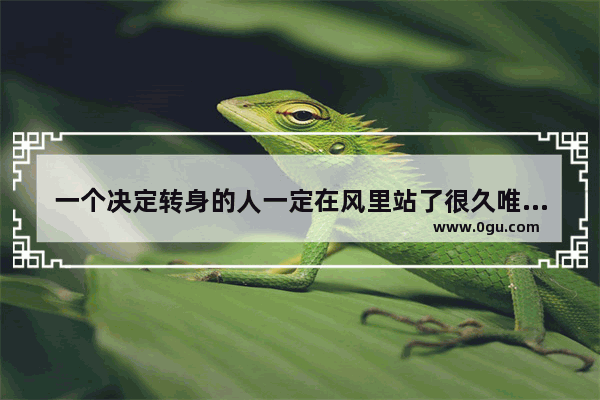 一个决定转身的人一定在风里站了很久唯美句子_你若回头我就在你身边语录