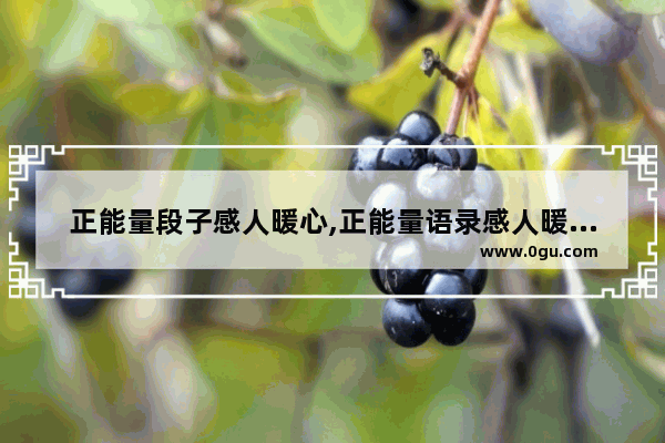 正能量段子感人暖心,正能量语录感人暖心句子