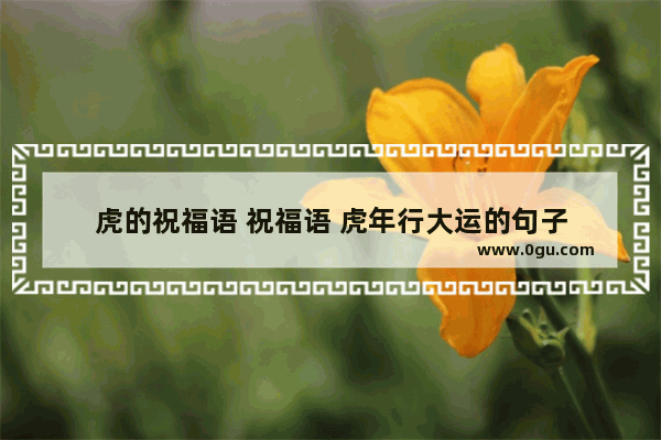 虎的祝福语 祝福语 虎年行大运的句子