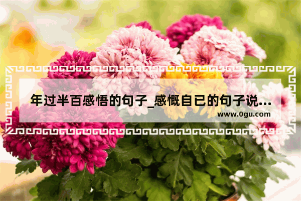 年过半百感悟的句子_感慨自已的句子说说心情