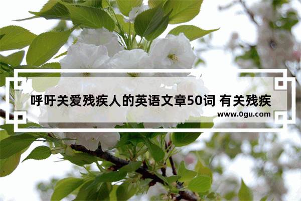 呼吁关爱残疾人的英语文章50词 有关残疾人暖心句子英语