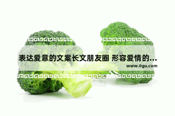 表达爱意的文案长文朋友圈 形容爱情的短信句子