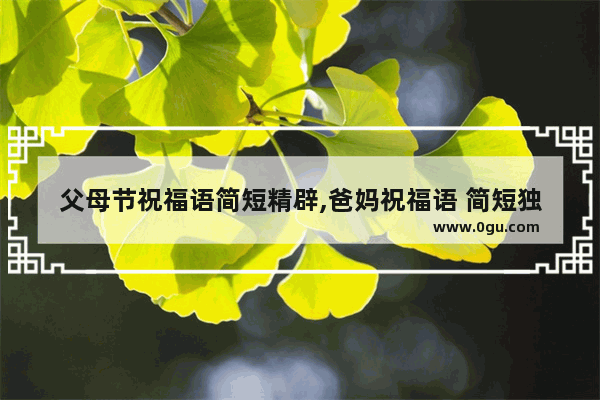 父母节祝福语简短精辟,爸妈祝福语 简短独特句子