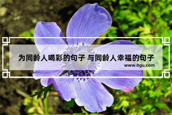 为同龄人喝彩的句子 与同龄人幸福的句子