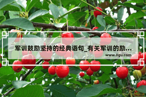 军训鼓励坚持的经典语句_有关军训的励志语句