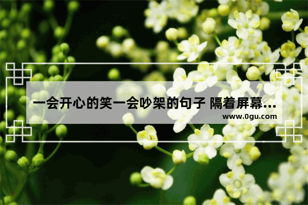 一会开心的笑一会吵架的句子 隔着屏幕吵架句子搞笑