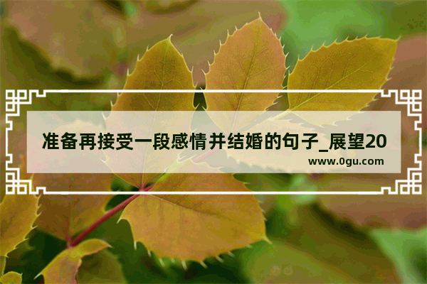 准备再接受一段感情并结婚的句子_展望2023的励志句子
