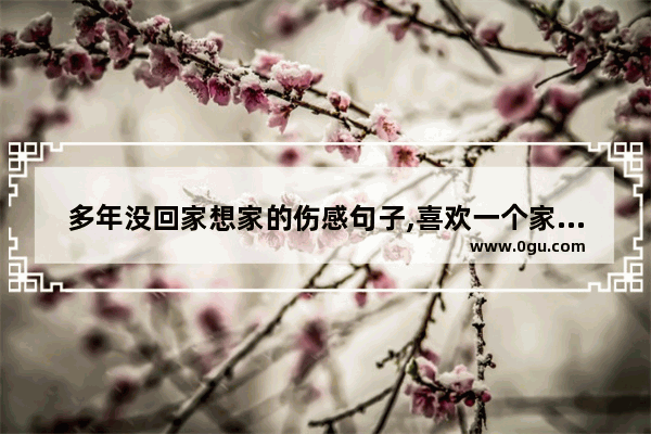 多年没回家想家的伤感句子,喜欢一个家庭的句子