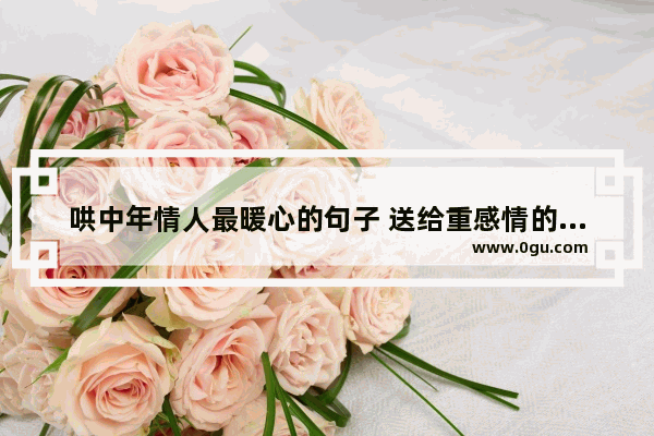 哄中年情人最暖心的句子 送给重感情的人的句子短句