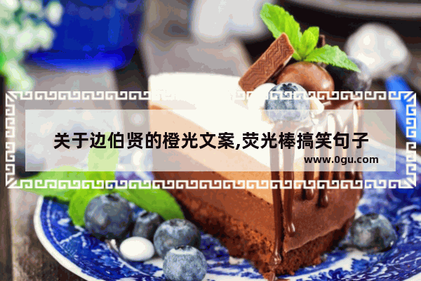 关于边伯贤的橙光文案,荧光棒搞笑句子