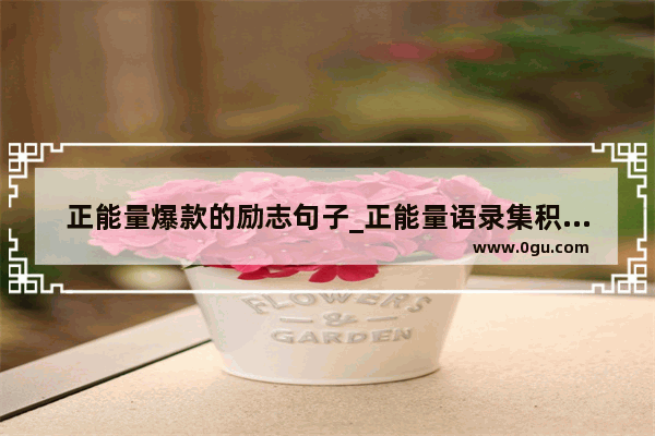 正能量爆款的励志句子_正能量语录集积极向上励志