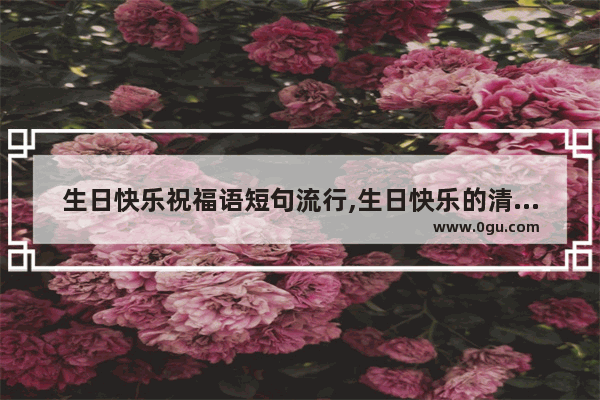 生日快乐祝福语短句流行,生日快乐的清新祝福句子