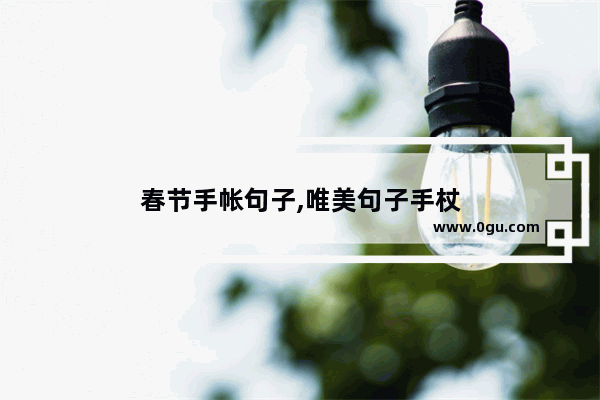 春节手帐句子,唯美句子手杖