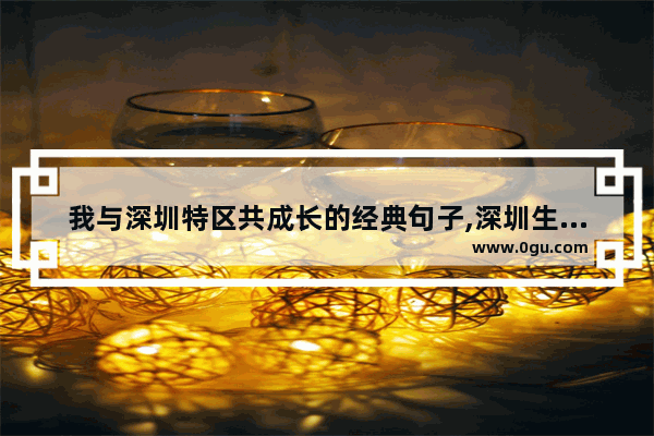 我与深圳特区共成长的经典句子,深圳生活的美妙句子