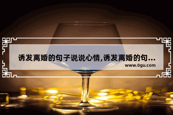 诱发离婚的句子说说心情,诱发离婚的句子说说心情