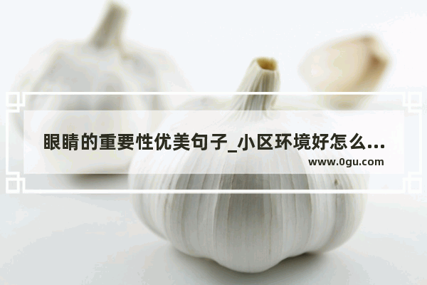 眼睛的重要性优美句子_小区环境好怎么描述