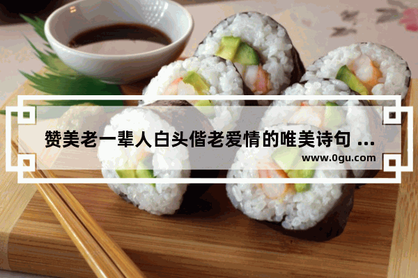 赞美老一辈人白头偕老爱情的唯美诗句 幸福牵手白头偕老的句子