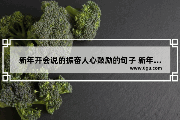 新年开会说的振奋人心鼓励的句子 新年祝福给奶奶爷爷的句子