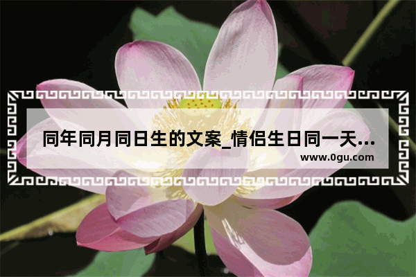 同年同月同日生的文案_情侣生日同一天的文案