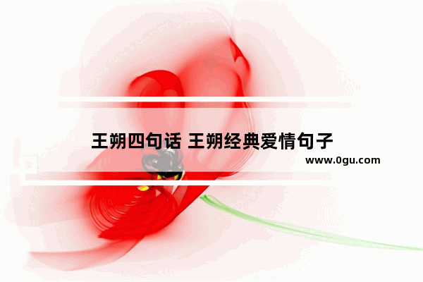 王朔四句话 王朔经典爱情句子