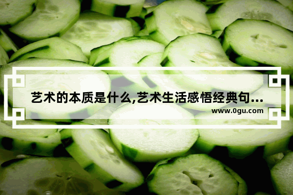 艺术的本质是什么,艺术生活感悟经典句子简短