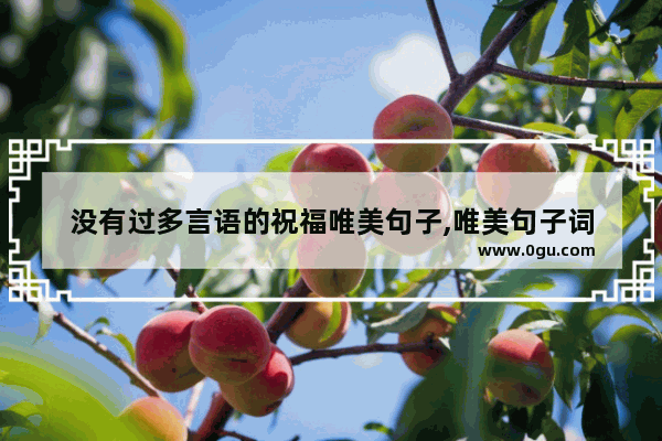 没有过多言语的祝福唯美句子,唯美句子词