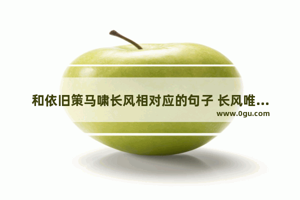 和依旧策马啸长风相对应的句子 长风唯美句子