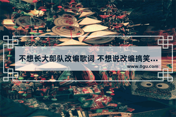 不想长大部队改编歌词 不想说改编搞笑句子