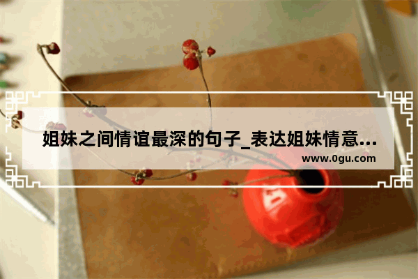 姐妹之间情谊最深的句子_表达姐妹情意深厚的句子