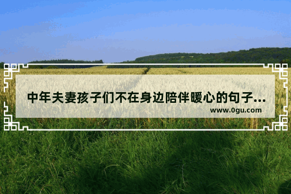 中年夫妻孩子们不在身边陪伴暖心的句子 给孩子说的情话暖心句子