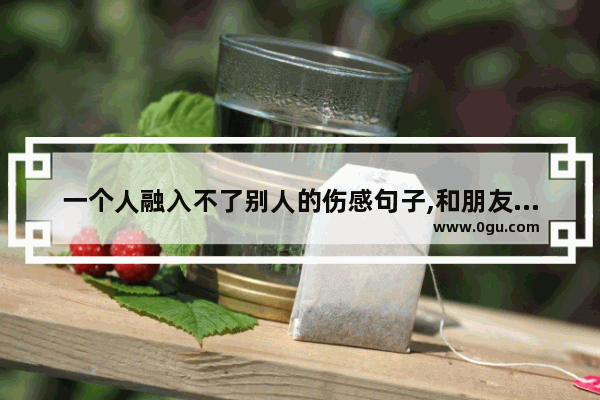 一个人融入不了别人的伤感句子,和朋友对话伤感的句子