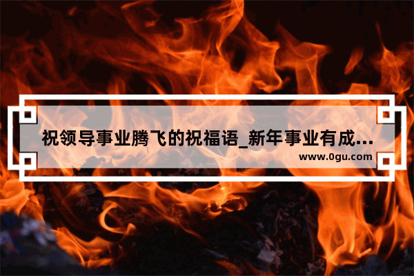 祝领导事业腾飞的祝福语_新年事业有成祝福语