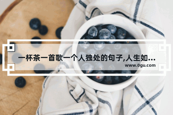 一杯茶一首歌一个人独处的句子,人生如茶心如止水句子