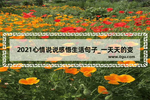 2021心情说说感悟生活句子_一天天的变老留下最美好的回忆一句说说