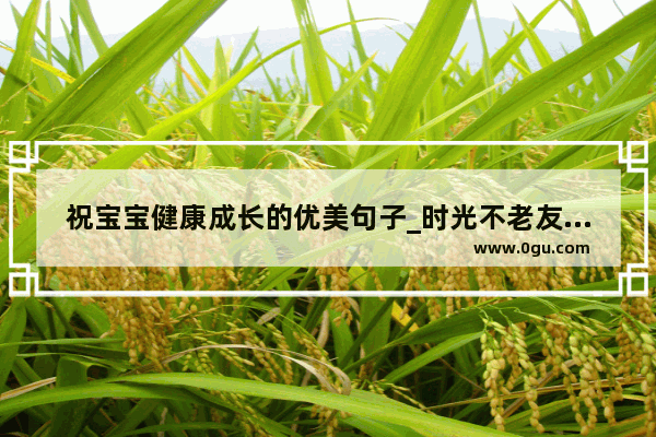 祝宝宝健康成长的优美句子_时光不老友谊永存的唯美句子