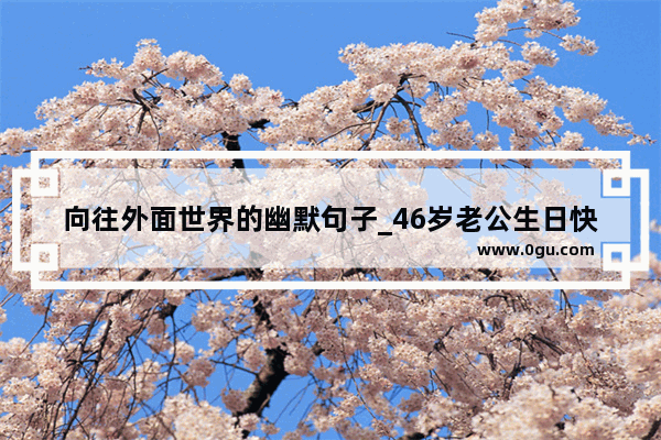向往外面世界的幽默句子_46岁老公生日快乐简短走心的句子